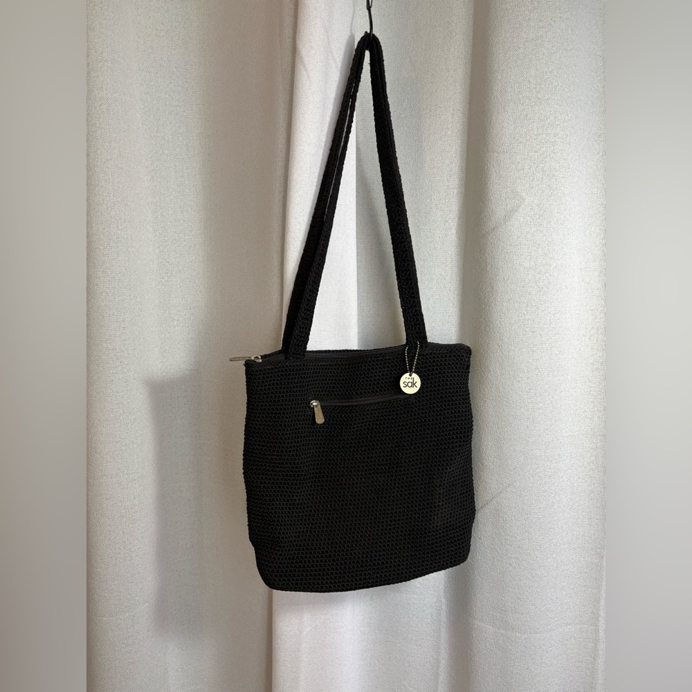 The‎ Sak Black Crochet shoulder bag with Hang Tag EUC